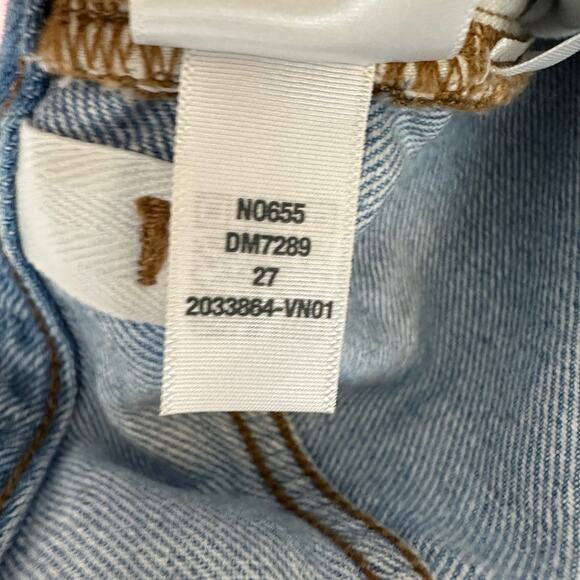 Madewell Low Slung Straight Jeans Sevilla Wash Blue Straight Slouchy US 27 NWT - Picture 15 of 16